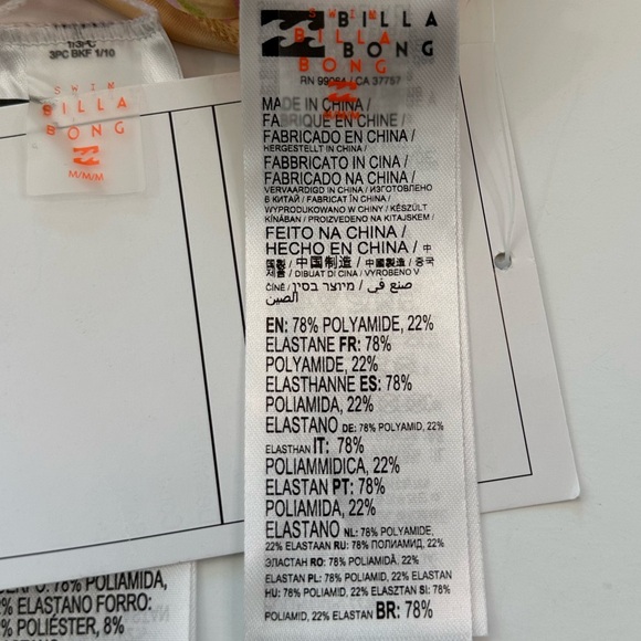 Billabong Sweet Oasis Slide Triangle Bikini Set NWT Women’s Size Medium - Picture 9 of 11